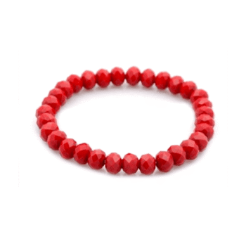 Red Glass Bead Bracelet