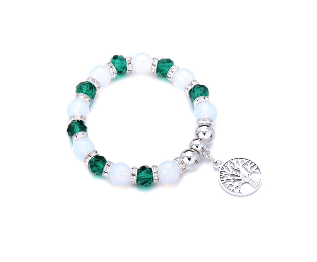 ZGLAS-004 Tree of Life Glass Bead Bracelet Tree of Life Glass Bead Bracelet