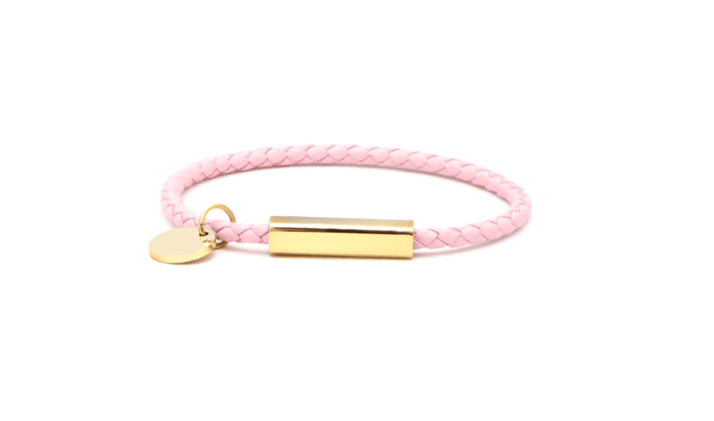 ZROP-004 Leather Rope Bracelet - pink Leather Rope Bracelet
