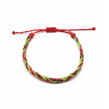 Adjustable Braided Waxed Cord Friendship Bracelet