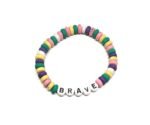 ZHS-052 Colorful Polymer Clay Bead BRAVE Bracelet