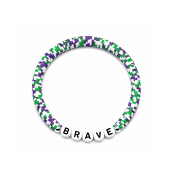 Handmade Clay Bead BRAVE Bracelet