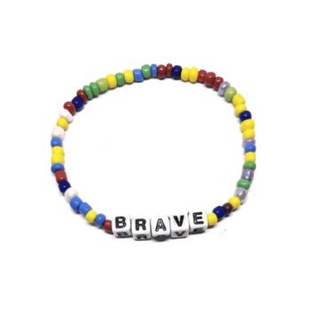 Multicolored Beads BRAVE Bracelet