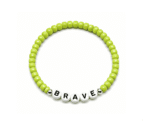 ZSTE-014 Green Beaded BRAVE Stretch Bracelet