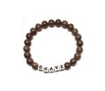 Wooden Bead BRAVE Bracelet