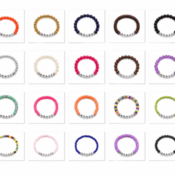 "BRAVE" Word Bead Bracelet — 20 Colors/Materials