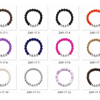 "HOPE" Word Bead Bracelet — 12 Colors/Materials