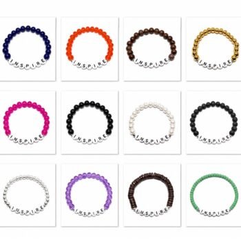 INSPIRE Word Bead Bracelet - 12 Colors-Materials