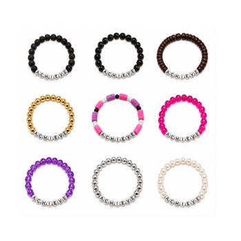 ACHIEVE Word Bead Bracelet