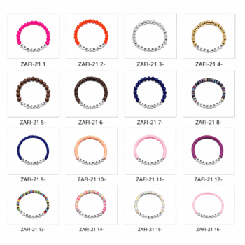 "STRENGTH" Word Bead Bracelet — 17 Colors/Materials