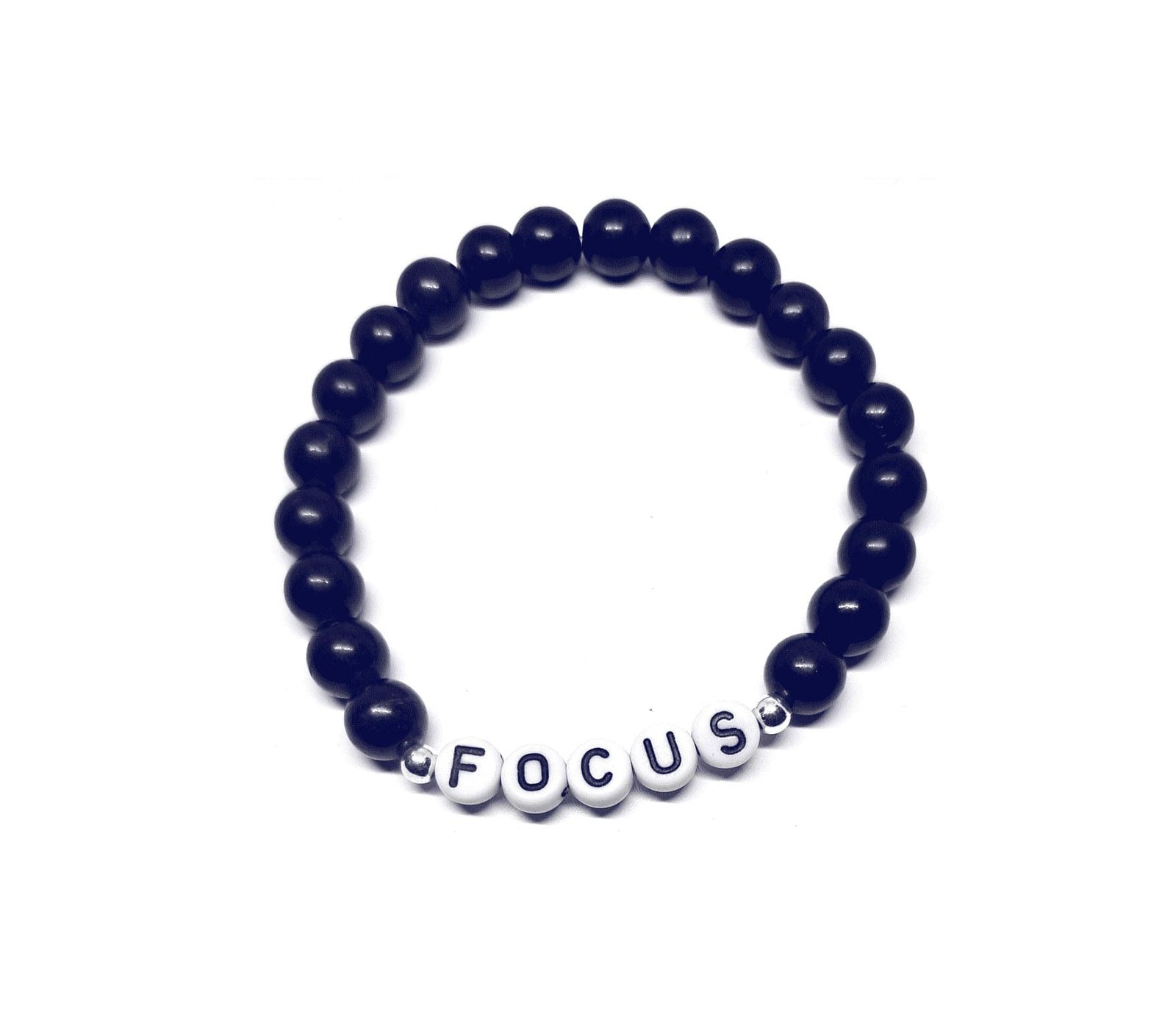 ZBEAD-001 7-8mm Navy Blue FOCUS Beaded Bracelet 8mm Navy Blue FOCUS Beaded Bracelet