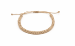 ZBRAD-015 Beige Woven Sailor Knot Bracelet, Adjustable