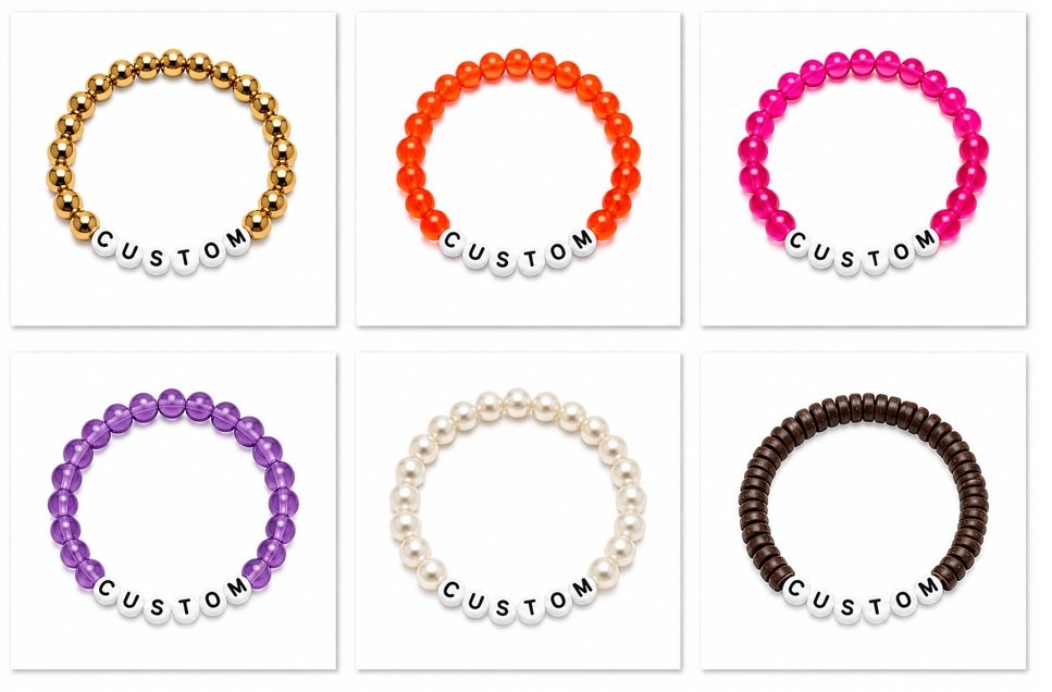 Custom name bead bracelet Custom Name Bead Bracelet