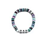 ZW-FM-002 Multicolor Seed Bead Dad Word Bracelet