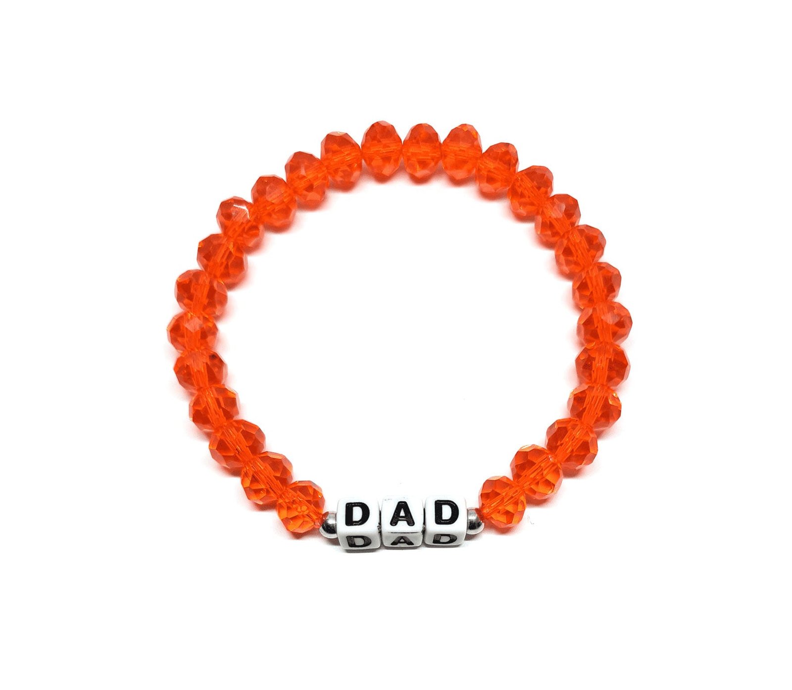 ZW-FM-001 Orange Crystal Dad Word Bracelet Orange Crystal Dad Word Bracelet