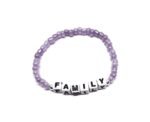 ZW-FM-002 Pastel Multicolor Heishi Family Word Bracelet