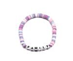 ZW-FM-002 Pastel Multicolor Heishi Family Word Bracelet