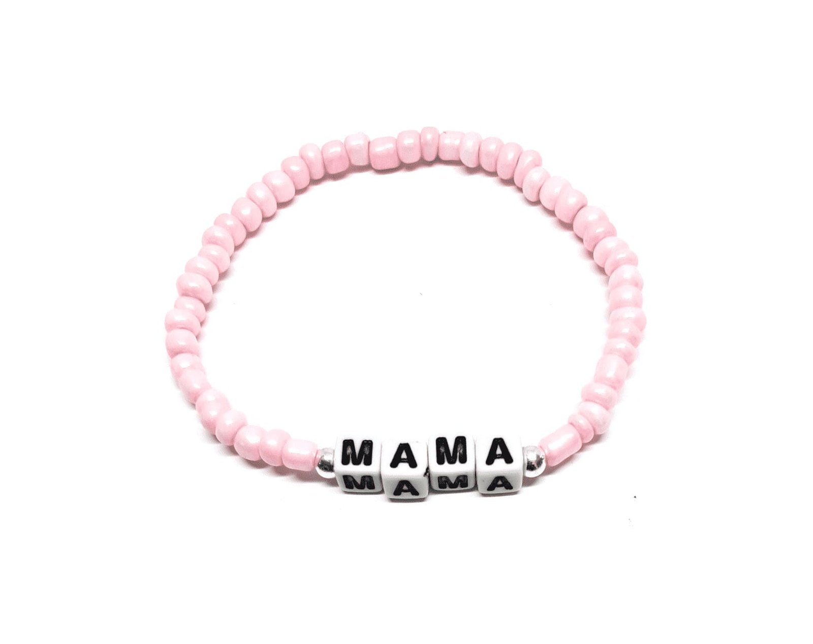 ZW-FM-003 Pink Seed Bead Mama Word Bracelet Pink Seed Bead Mama Word Bracelet