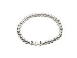 ZW-FM-004 Lavender Seed Bead Sis Word Bracelet