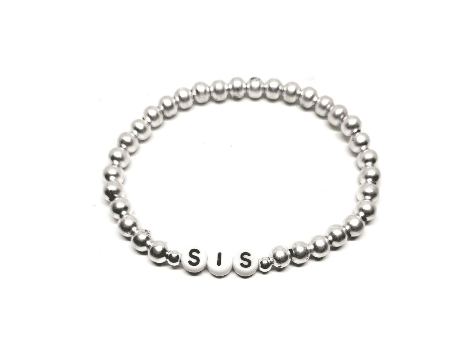 ZW-FM-004 Silver Sis Word Bracelet Silver Sis Word Bracelet