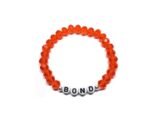 Orange Crystal Bond Word Bracelet