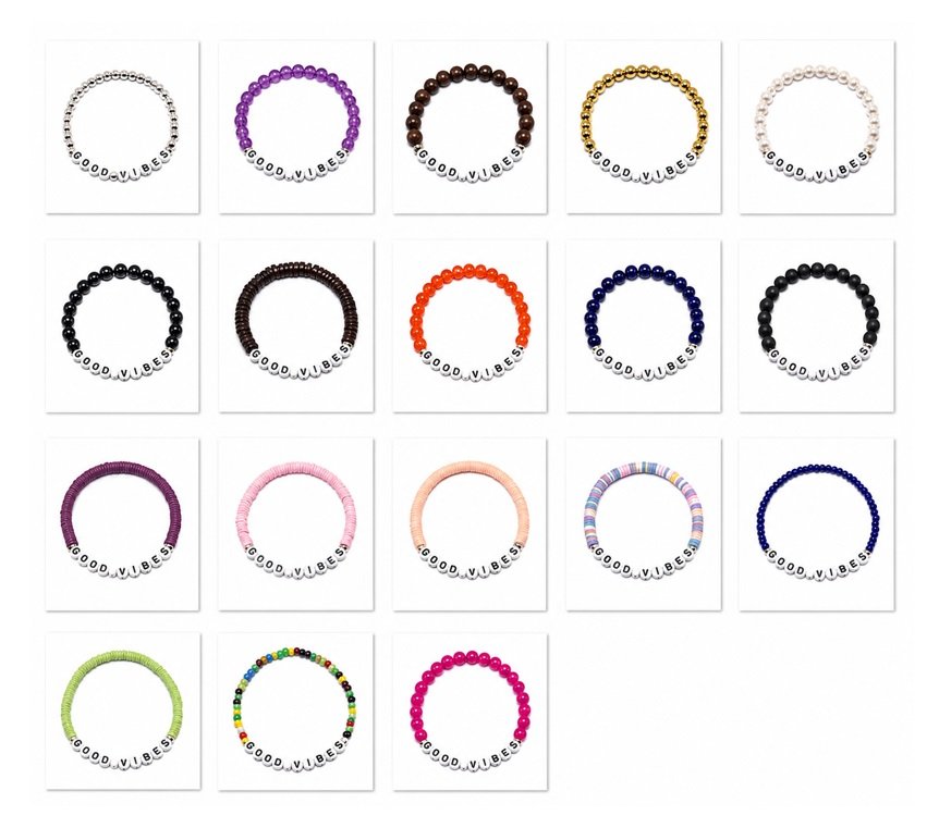 ZW-FR-002 Good Vibes Word Bracelet