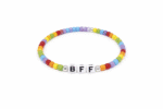 ZW-FR-003 Pink Clay BFF Word Bracelet