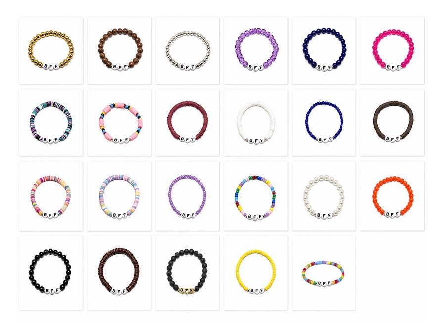 ZW-FR-003 BFF Word Bracelet