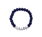 ZW-FR-005 Dark Brown Wood Heishi Tribe Word Bracelet