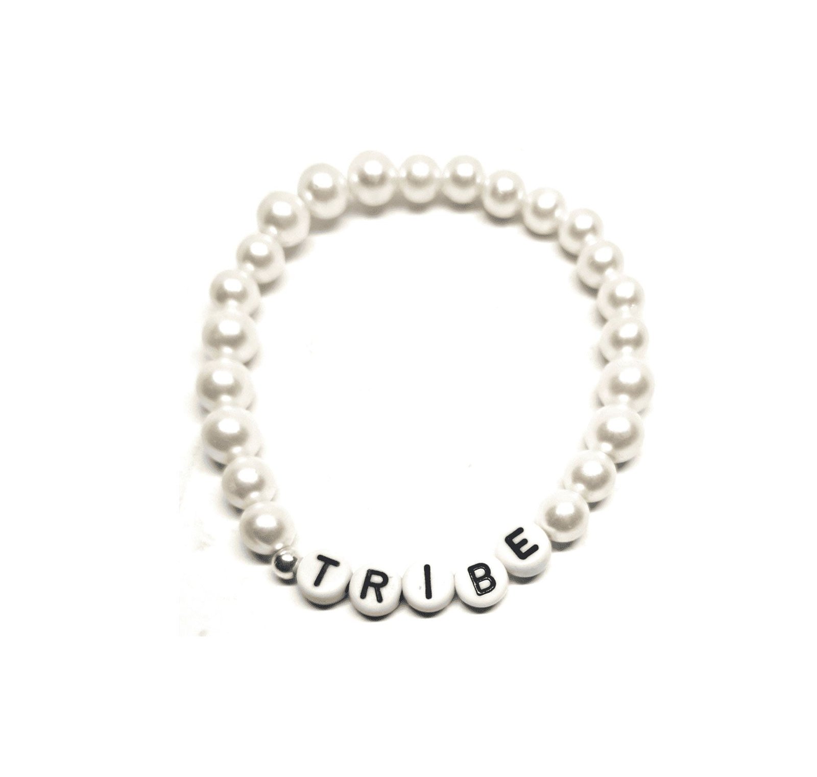 ZW-FR-005 White Pearl Tribe Word Bracelet White Pearl Tribe Word Bracelet