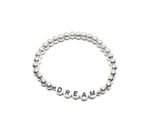 ZW-IN-001 Black Lava Stone DREAM Word Bead Bracelet