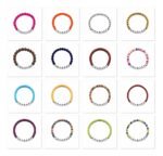 ZW-IN-002 ZORA COURAGE word bead bracelet with rainbow clay heishi beads
