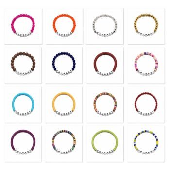 ZORA COURAGE word bead bracelet - full range of available bead colors and materials