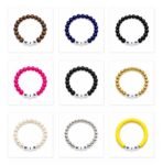 ZW-IN-003 ZORA WIN word bead bracelet with brown wood round beads