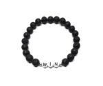 ZW-IN-003 ZORA WIN word bead bracelet with brown wood round beads