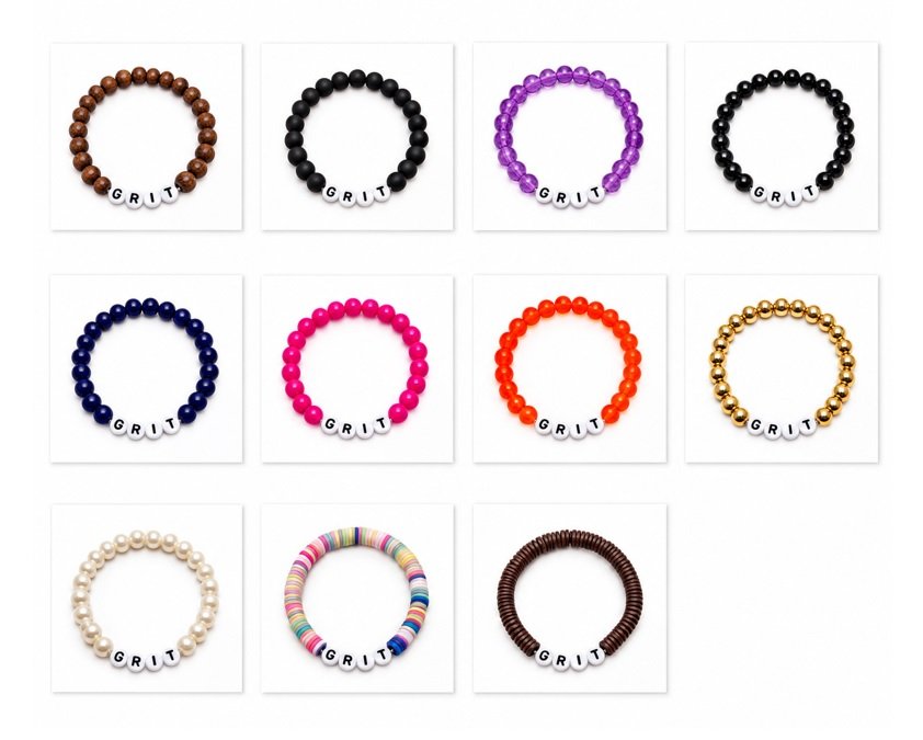 ZW-IN-004 ZORA GRIT word bead bracelet ZORA GRIT word bead bracelet