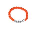 ZW-IN-005 ZORA ENOUGH word bead bracelet with multicolor seed beads