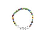 ZW-IN-006 ZORA LUCKY word bead bracelet with gold-tone metal beads