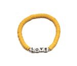 ZW-LV-001 ZORA LOVE word bead bracelet with multicolor seed beads and heart accent letter beads