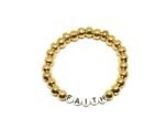 ZW-SP-001 FAITH bracelet with brown wood beads and white cube letter beads – earthy faith word bead bracelet