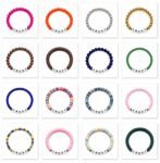 ZW-SP-002 TRUST bracelet with silver metal beads and black-on-white letter beads – minimalist trust word stretch bracelet