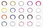 ZW-SP-003 MAGIC bracelet with red, white and navy seed beads and white cube letter beads – bold magic word bead bracelet