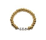 ZW-SP-005 ZEN bracelet with faceted orange crystal beads and silver accents – sparkling zen word bead bracelet
